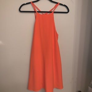 Bright Orange GB Halter Dress